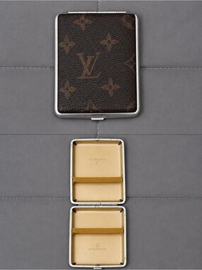 Louis Vuitton Brown Monogram Card & Key Holder with Gold-Tone Interior